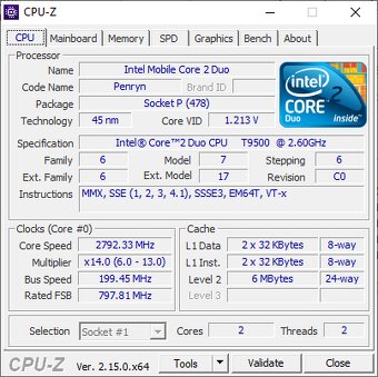 Intel Core 2 Duo T9500 - 3