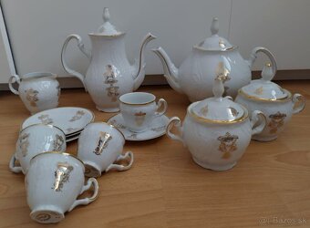 Biely porcelánový set so zlatými ornamentmi - 3
