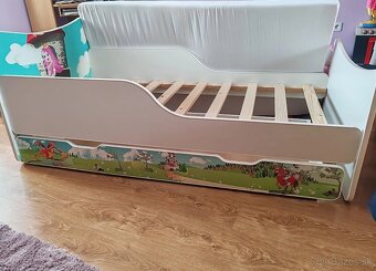 Detská posteľ „Princezná” so zábranami, s úložným priestorom - 3