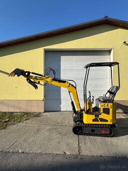 Nový minibager 1,2t, mimoosé kopanie - 3