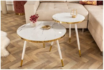 Konferenčný stolík Paris 45 cm biely - 3