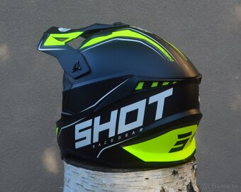 SHOT matná žltá fluo CARBON Kevlar prilba okuliare - 3