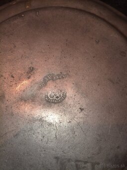 Starý cínový tanier – priemer 22,5 cm - 3