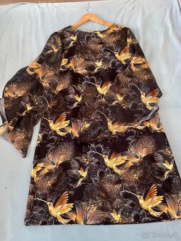 Elegantne Šaty Dara fashion zlaté kolibríky - 3
