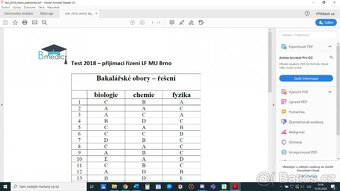 medicína materiály Brno MU, Praha,LF UK, Olomouc přijímačky - 3