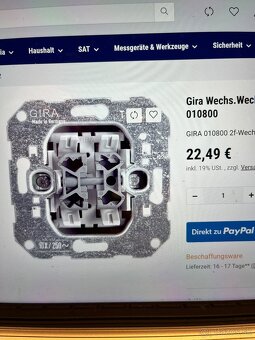 GIRA spínač 5B - 3