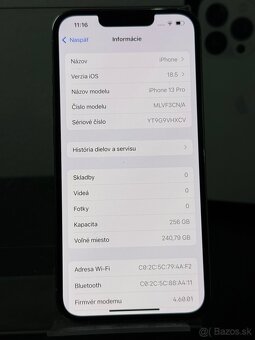 Predám Apple iPhone 13 PRO 256GB Silver Minimálne známky - 3