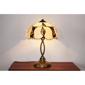 Tiffany stolní vitrážová lampa- nová - 3