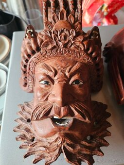 stare drevene masky 3 ksy - 3