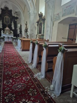 Svadobné stuhy na lavice - 3