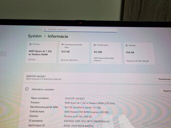 16" Asus vivobook S16 AI OLED krásny display - 3