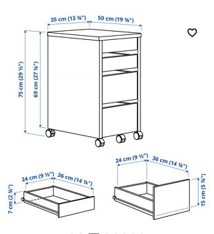 Písací stôl a suplikovy regál Ikea - 3