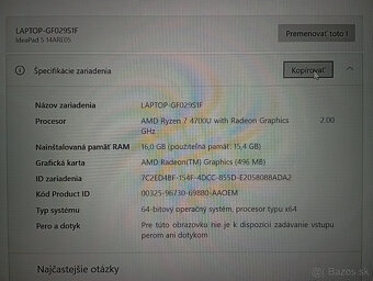 Predám Lenovo IdeaPad 5 14ARE05 - 3