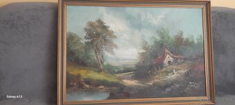 Predám pekný starý obraz.Olej na plátne.(Británia) - 3