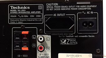 230W zosilnovac MIDI system = TECHNICS SU-X911, JAPAN, MZ02 - 3