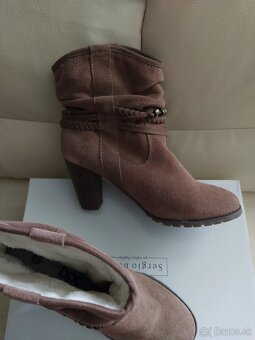 NOVÉ kožené hnedé jesenné čižmy veľ. 37 (osobný odber) - 3