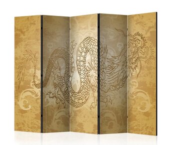 5-dielny obojstranný netkaný paraván - Dragon II 225x172 cm - 3