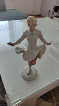 Porcelánová soška art deco Krasokorčuliarka Schaubach Kunst - 3