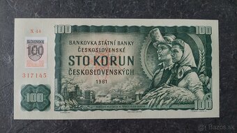 100 Kčs 1961 + SK kolok, stav N - 3