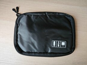 Taška/brašna na kable, nabíječky tablet nová rúžová/čierna - 3