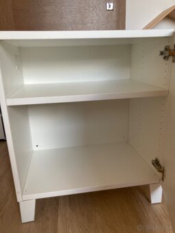 BESTÅ Policový diel/dvierka, biela/Lappviken biela, 60x42x64 - 3