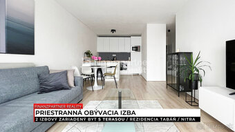 Prenájom - zariadený 2 izbový byt, Rezidencia Tabáň, Nitra - 3