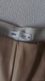 Béžové kožené nohavice - 3