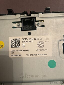 VW Golf, Passat Displej LCD radio 3G0919605D + kryt - 3