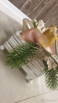 adventný vianočný sviatočný veniec   +  ozdobné hviezdy z dr - 3