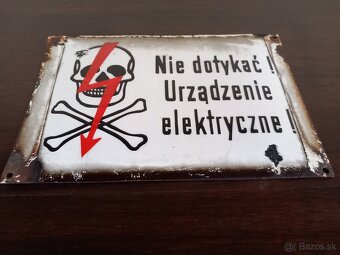 Originál výstražná smaltovaná cedula - 3