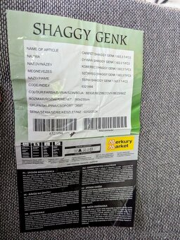 béžový Shaggy koberec - 3