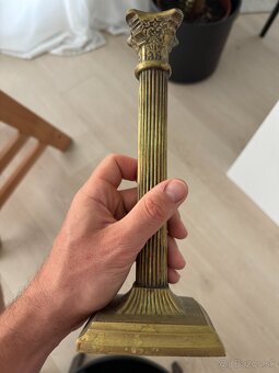 Starozitny Mosadzny Svietnik - 3