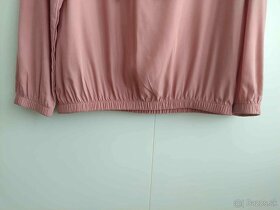 Dámska ružová blúzka/tričko/top s kapucňou a dlhým rukávom - 3