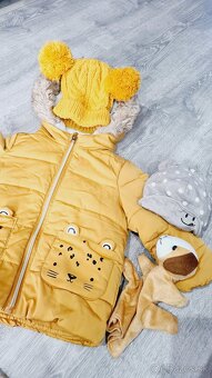 Bunda + čiapka  F&F veľ. 12-18mes. + hračka + šiltovka - 3