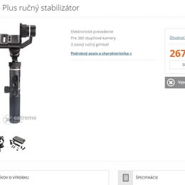 Gimbal na kameru FeiyuTech G6 Plus ručný stabilizátor Sony L - 3