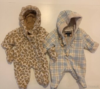 Detský zimný overal Burberry - veľ. newborn /1-2m/52-56 - 3