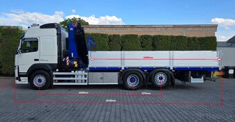 Volvo FM500 - 6x2 - Valník + HR-HMF 3220 - 3