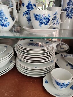 Retro porcelán modrá ruža Bohemia - 3