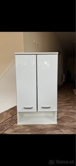 Biela závesná skrinka s úložným priestorom - 2ks - 3