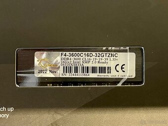 Predam G.SKILL 32GB KIT DDR4 3600 MHz CL16 Trident Z RGB Neo - 3