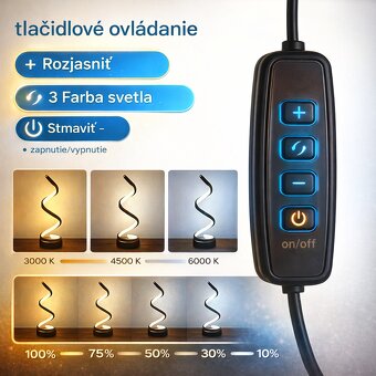 2ks. Elegantné nočné lampy - 3