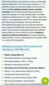 Viewsonic 24" vx2458mhd 144hz 1ms - 3