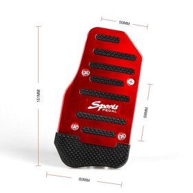 Nové univerzálne pedále pre Vaše auto - 3 farby - 3