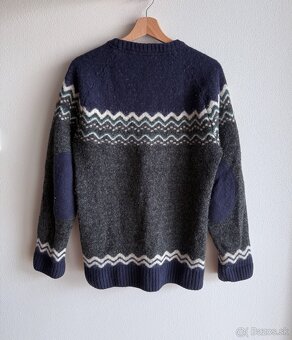 Vlnený sveter Fjallraven Ovik Knit Sweater M Arctic Green - 3