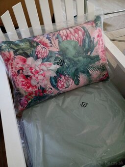 Terasový/záhradný biely set - materiál Eukalyptus - 3