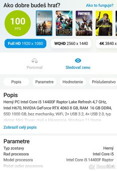 Herné PC Nvidia 4060 8GB + Monitor - 3