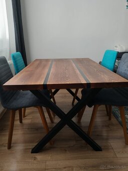 Jedalensky stôl z masívu 140x90 jaseň - 3