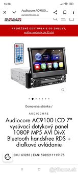 Autorádio LCD7" s vysúvacím dotykovým displejom - 3