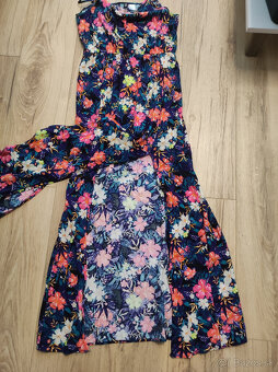 Dlhé kvietkované šaty s rozparkami - H&M - 38 - 3