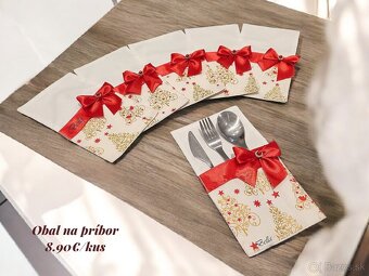 Vianočné prestieranie - Štóly a obaly na príbory - 3
